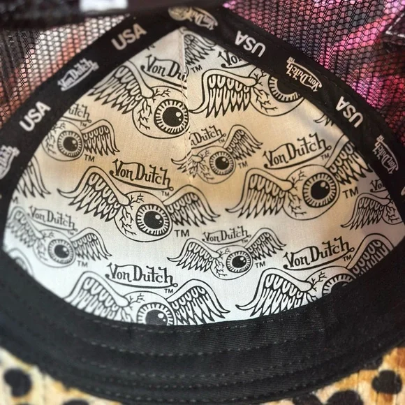 Von Dutch Animal Print Trucker Hat - Picture 8 of 12